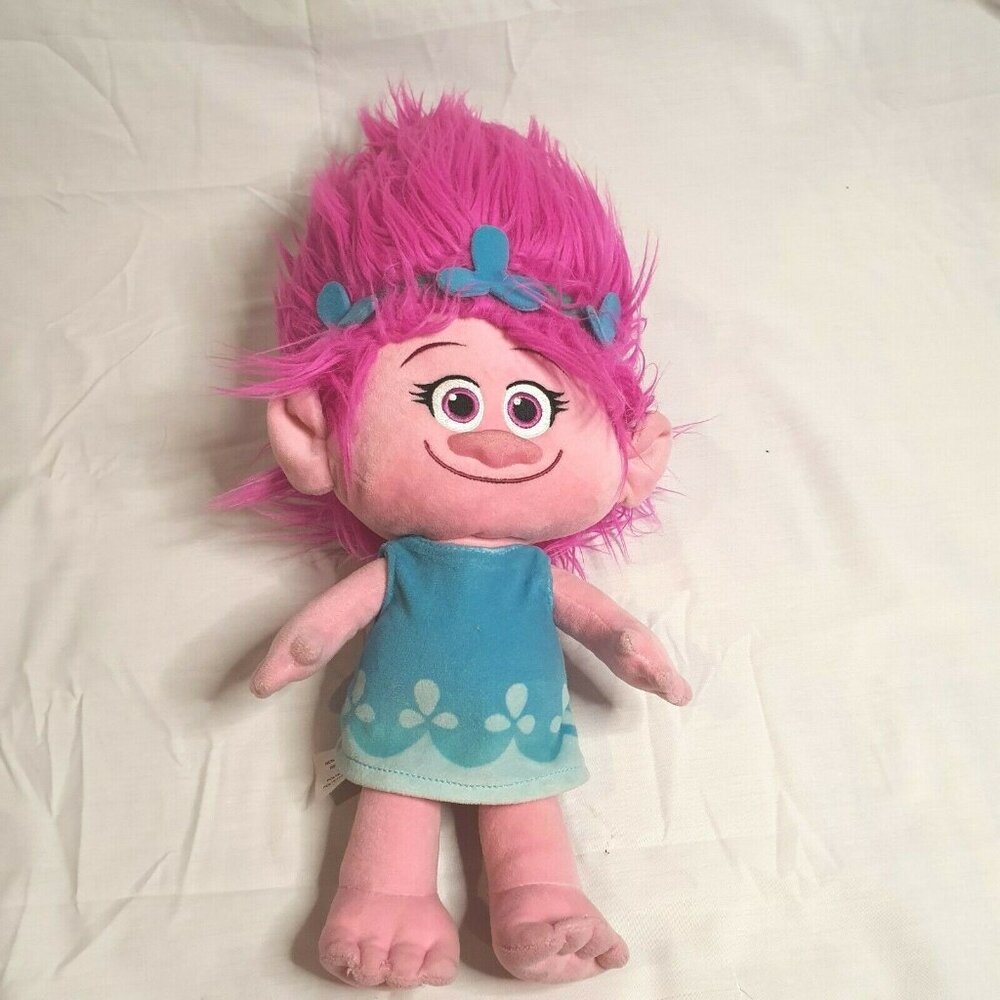 Trolls Poppy Plush 16' Trolls Movie Stuffed Doll Dreamworks‎ 2016 Pink Girl Doll